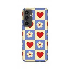 TPU чохол Demsky Серця-квіточки для Samsung Galaxy S24 FE