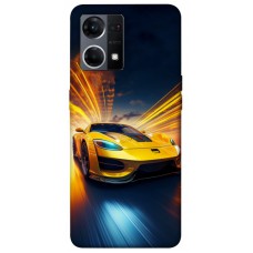 TPU чохол Demsky Yellow Porsche для Oppo Reno 7 4G