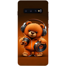 TPU чохол Demsky ведмежа меломан 2 (bear listening music) для Samsung Galaxy S10