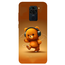 TPU чохол Demsky ведмежа меломан 3 (bear listening music) для Xiaomi Redmi Note 9 / Redmi 10X