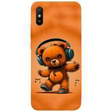 TPU чехол Demsky ведмежа меломан (bear listening music) для Xiaomi Redmi 9A