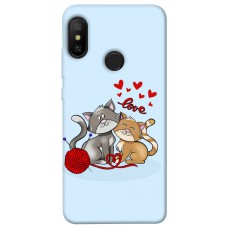 TPU чехол Demsky Два кота Love для Xiaomi Mi A2 Lite / Xiaomi Redmi 6 Pro