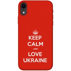TPU чохол Demsky Keep calm and love Ukraine для Apple iPhone XR (6.1")