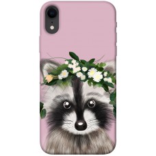TPU чохол Demsky Raccoon in flowers для Apple iPhone XR (6.1")
