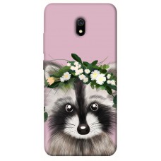 TPU чохол Demsky Raccoon in flowers для Xiaomi Redmi 8a