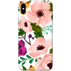 TPU чохол Demsky Акварельные цветы для Apple iPhone XS (5.8")