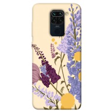 TPU чехол Demsky Flowers art для Xiaomi Redmi Note 9 / Redmi 10X