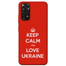 TPU чохол Demsky Keep calm and love Ukraine для Xiaomi Redmi Note 11 (Global) / Note 11S