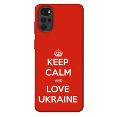TPU чохол Demsky Keep calm and love Ukraine для Motorola Moto G22