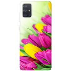 TPU чехол Demsky Красочные тюльпаны для Samsung Galaxy A71