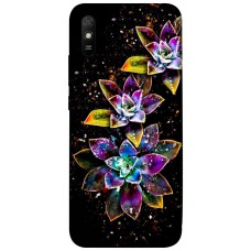 TPU чохол Demsky Flowers on black для Xiaomi Redmi 9A