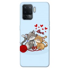 TPU чохол Demsky Два кота Love для Oppo Reno 5 Lite