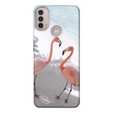 TPU чохол Demsky Flamingos для Motorola Moto E40