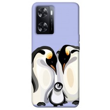 TPU чехол Demsky Penguin family для Oppo A57s