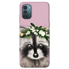 TPU чохол Demsky Raccoon in flowers для Nokia G21
