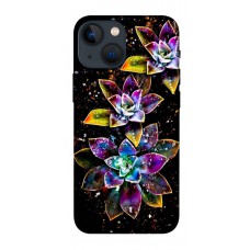 TPU чохол Demsky Flowers on black для Apple iPhone 13 mini (5.4")