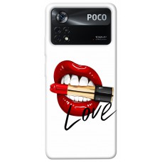 TPU чохол Demsky Красные губы для Xiaomi Poco X4 Pro 5G