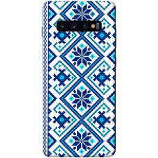 TPU чохол Demsky Синя вишиванка для Samsung Galaxy S10+
