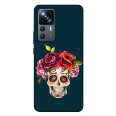 TPU чехол Demsky Flower skull для Xiaomi 12T / 12T Pro