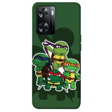 TPU чехол Demsky Green turtles для Oppo A57s