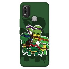 TPU чехол Demsky Green turtles для Nokia C21 Plus