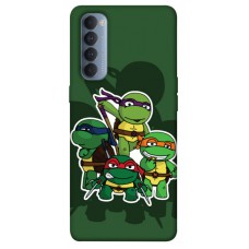 TPU чохол Demsky Green turtles для Oppo Reno 4 Pro