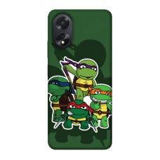 TPU чехол Demsky Green turtles для Oppo A38