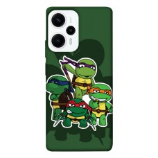 TPU чехол Demsky Green turtles для Xiaomi Poco F5 Pro