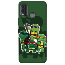 TPU чехол Demsky Green turtles для Nokia G11 Plus