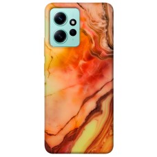 TPU чохол Demsky Червоний корал мармур для Xiaomi Redmi Note 12 4G