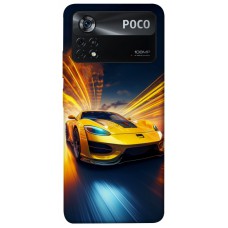 TPU чохол Demsky Yellow Porsche для Xiaomi Poco X4 Pro 5G