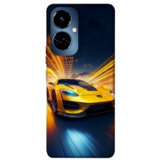 TPU чохол Demsky Yellow Porsche для TECNO Camon 19 (CI6n) / 19 Pro (CI8n)