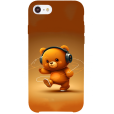 TPU чохол Demsky ведмежа меломан 3 (bear listening music) для Apple iPhone 7 / 8 / se(2020) / Se(2022)