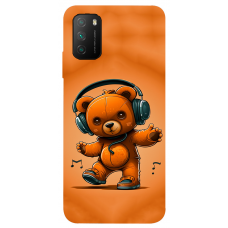 TPU чохол Demsky ведмежа меломан (bear listening music) для Xiaomi Poco M3