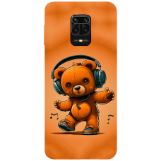 TPU чохол Demsky ведмежа меломан (bear listening music) для Xiaomi Redmi Note 9s / Note 9 Pro / Note 9 Pro Max