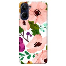 TPU чохол Demsky Акварельные цветы для Realme 10 4G