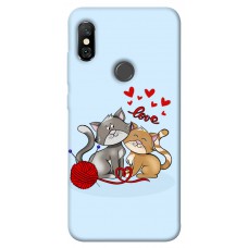 TPU чохол Demsky Два кота Love для Xiaomi Redmi Note 6 Pro