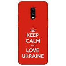 TPU чохол Demsky Keep calm and love Ukraine для OnePlus 7