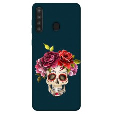 TPU чехол Demsky Flower skull для Samsung Galaxy A21