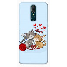 TPU чехол Demsky Два кота Love для OPPO F11 / A9 / A9X