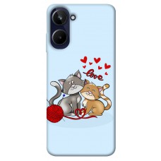 TPU чохол Demsky Два кота Love для Realme 10 4G