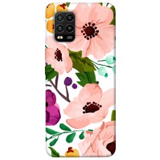 TPU чохол Demsky Акварельные цветы для Xiaomi Mi 10 Lite
