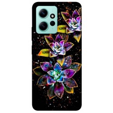 TPU чохол Demsky Flowers on black для Xiaomi Redmi Note 12 4G