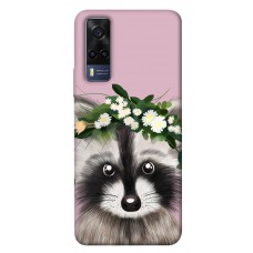 TPU чехол Demsky Raccoon in flowers для Vivo Y53s