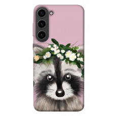 TPU чехол Demsky Raccoon in flowers для Samsung Galaxy S23