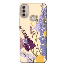 TPU чохол Demsky Flowers art для Motorola Moto E40