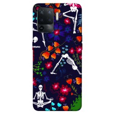 TPU чехол Demsky Yoga skeletons для Oppo Reno 5 Lite