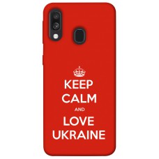 TPU чехол Demsky Keep calm and love Ukraine для Samsung Galaxy A40 (A405F)