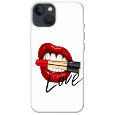 TPU чохол Demsky Красные губы для Apple iPhone 13 (6.1")