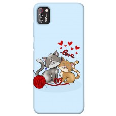 TPU чохол Demsky Два кота Love для TECNO POP 4 Pro